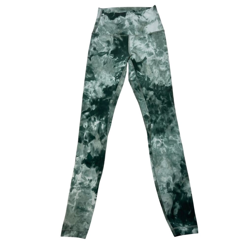 Lululemon Align Pant Leggings Women 4 Green Tie Dye High Rise 25 Inseam